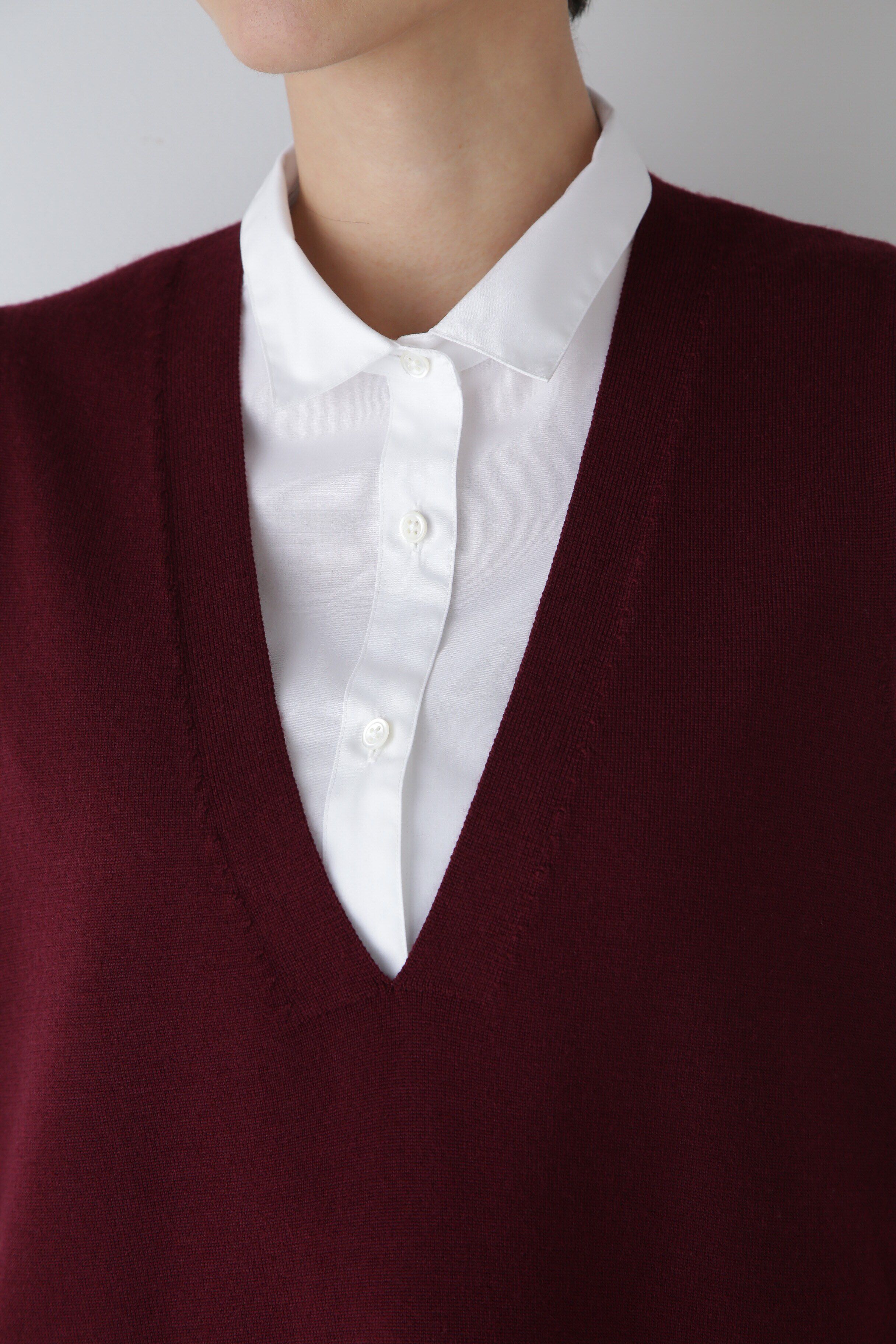  「◆ハイゲージVネックオーバーベスト」|ニット・セーター|