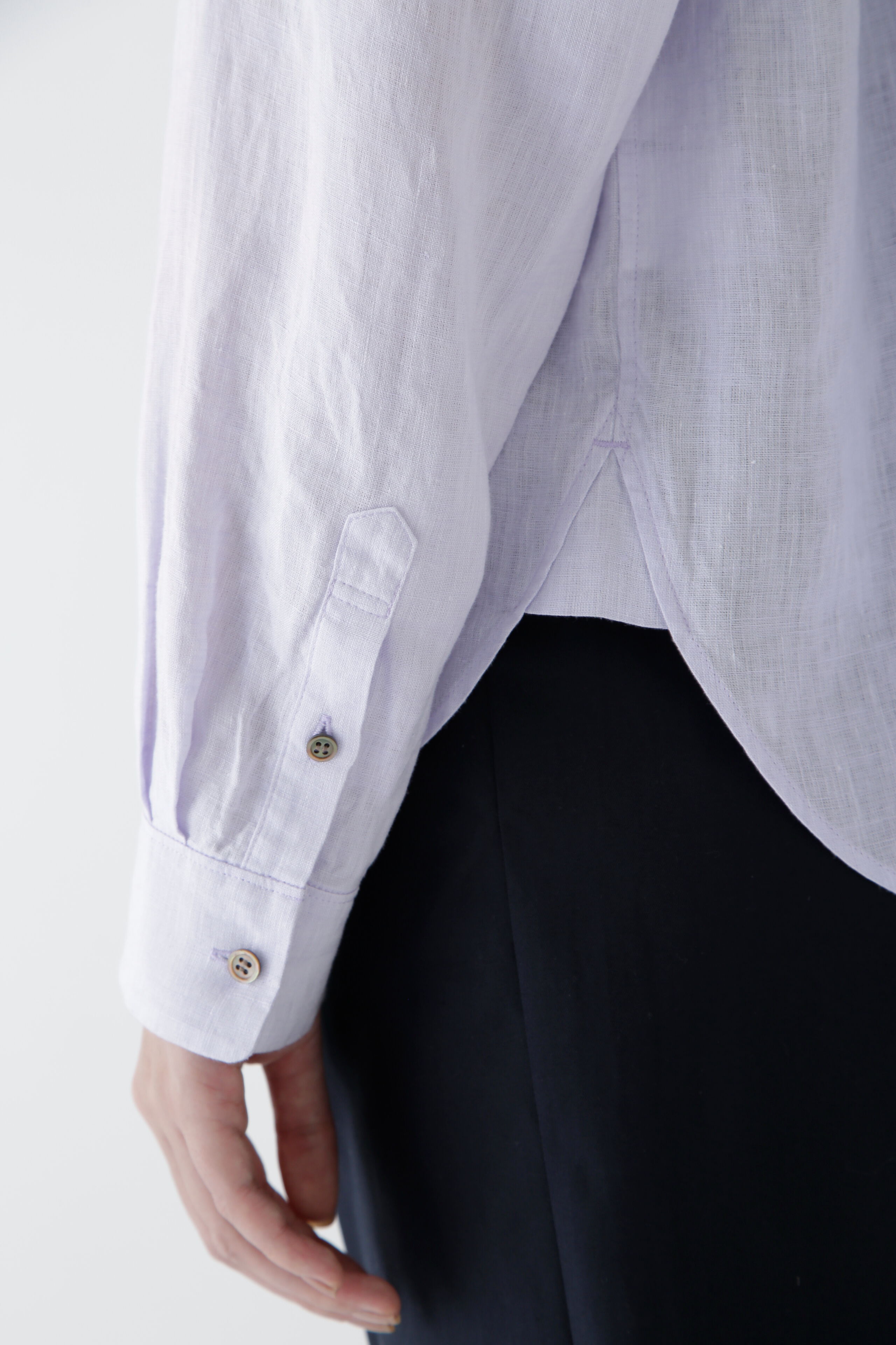  「◆ハードマンリネンバンドカラーシャツブラウス」|シャツ・ブラウス|