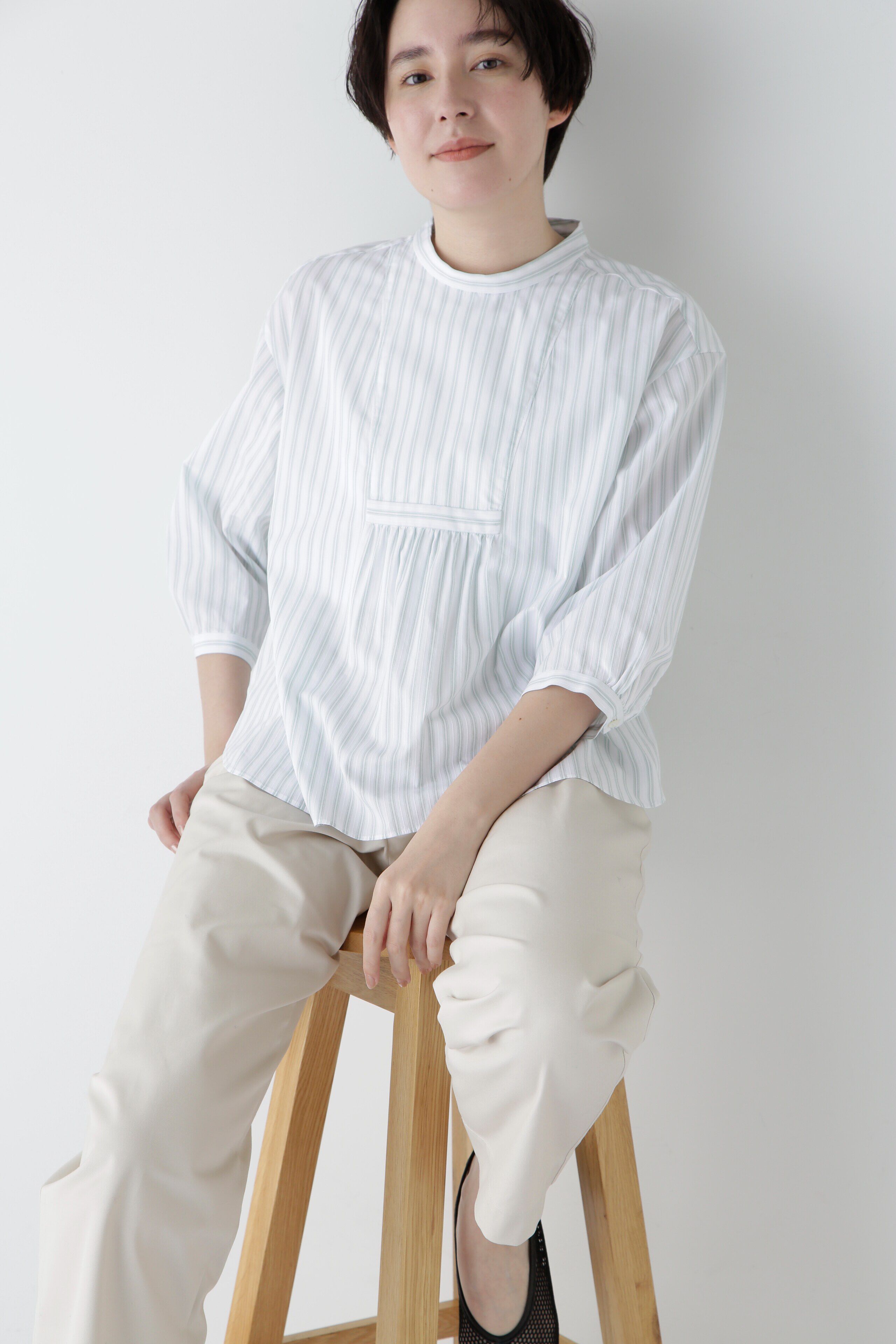  「◆ドビーストライプブラウス」|シャツ・ブラウス|ミント3