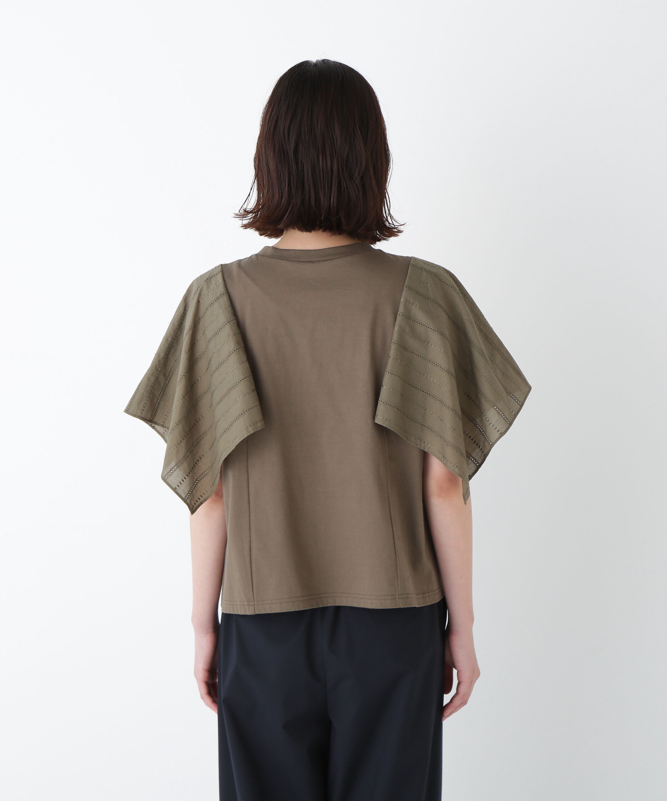  「◆コットンローンレースドッキングプルオーバー」|Tシャツ・カットソー|