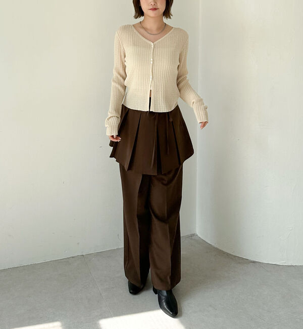 archives「プリーツスカート付レイヤードスラックス」|チノ|