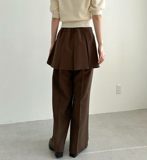 archives「プリーツスカート付レイヤードスラックス」|チノ|