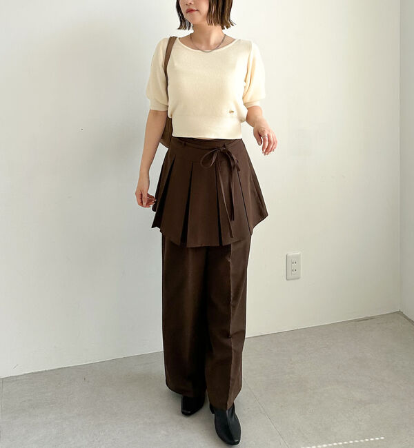 archives「プリーツスカート付レイヤードスラックス」|チノ|