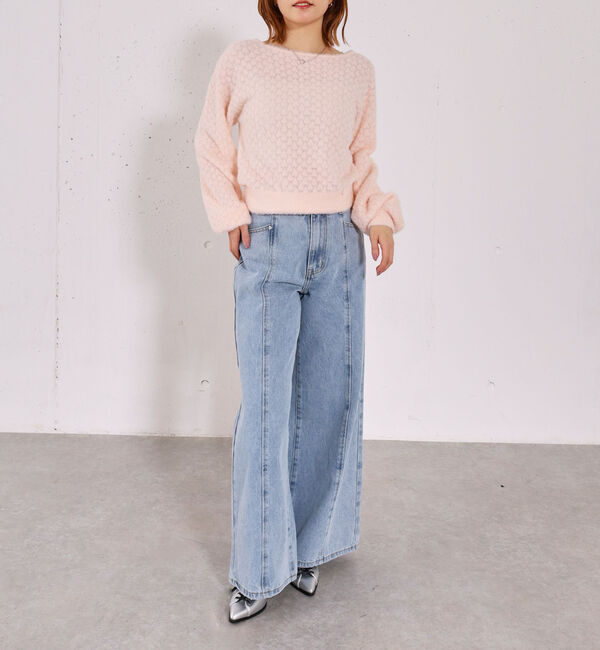 archives「バックリボン透かしニットプルオーバー」|ニット・セーター|