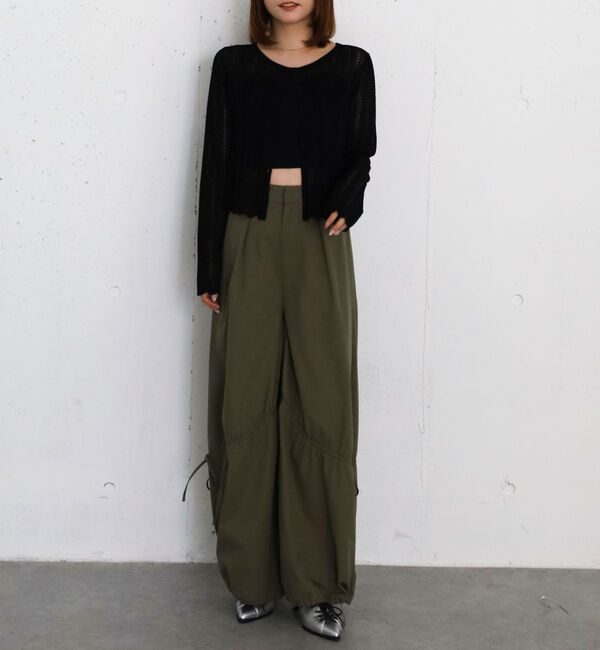 archives「透かし編みラウンドネックコンパクトカーディガン」|カーディガン|