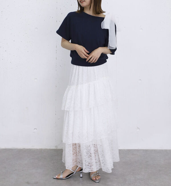 archives「アシンメトリーレースフリルティアードスカート」|スカート|
