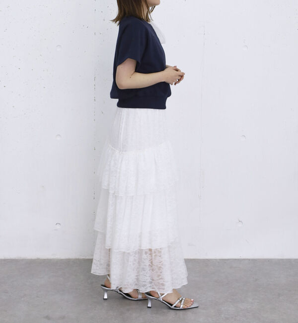 archives「アシンメトリーレースフリルティアードスカート」|スカート|