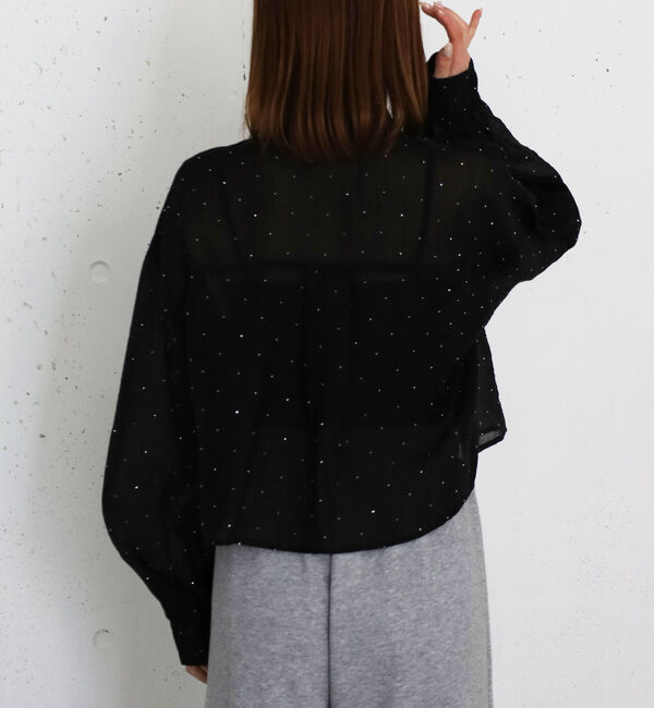 archives「ラインストーンシアーショートシャツ」|シャツ・ブラウス|