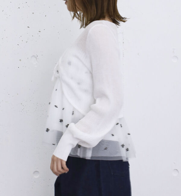 archives「シアーニットボレロ＋花柄チュールペプラムキャミＳＥＴ」|カーディガン|