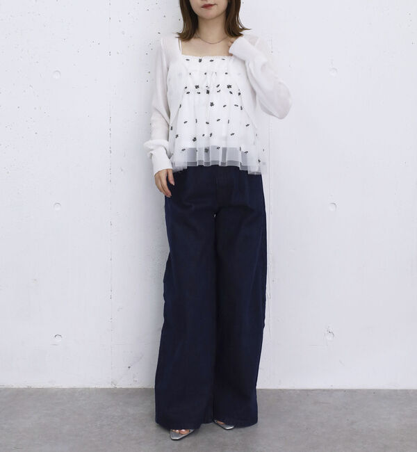 archives「シアーニットボレロ＋花柄チュールペプラムキャミＳＥＴ」|カーディガン|