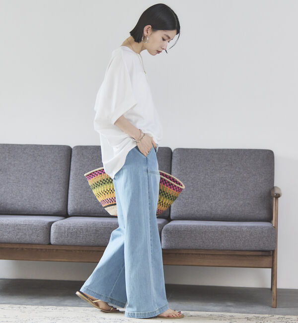 Doux archives「ワイドベイカーデニムパンツ」|デニム|