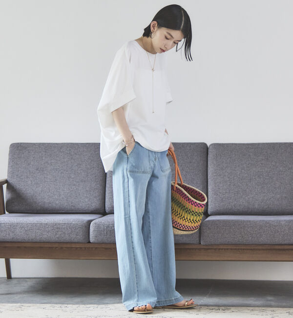 Doux archives「ワイドベイカーデニムパンツ」|デニム|