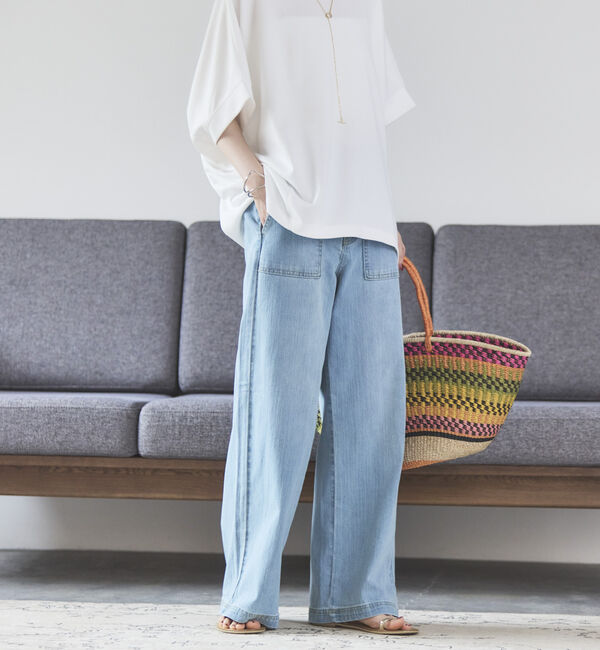 Doux archives「ワイドベイカーデニムパンツ」|デニム|