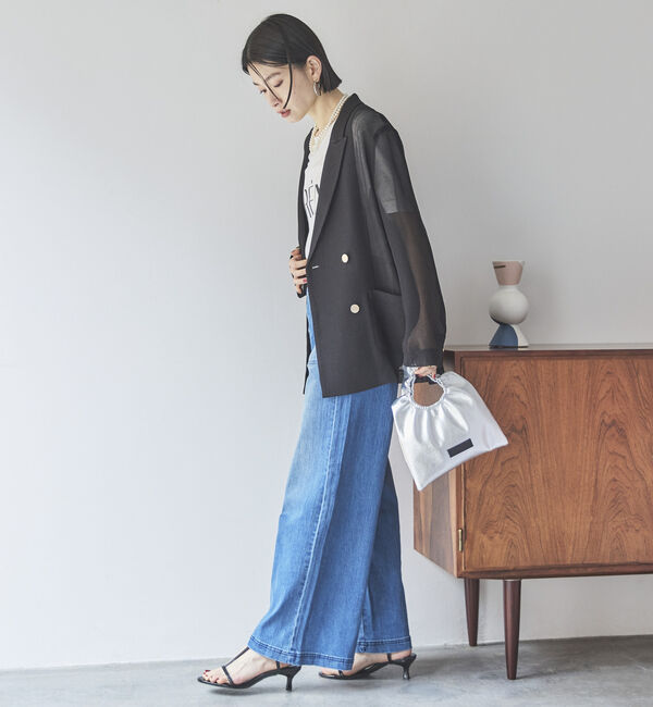 Doux archives「ワイドベイカーデニムパンツ」|デニム|