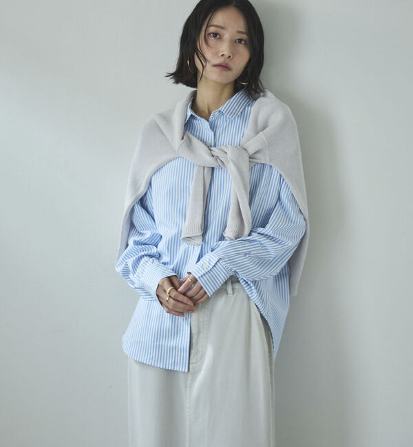 Doux archives「ベーシックストライプシャツ」|シャツ・ブラウス|SAX