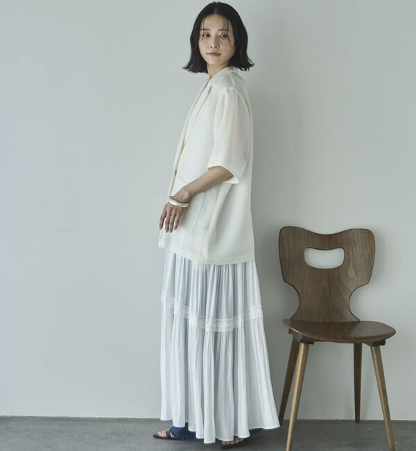 Doux archives「メッシュ半袖ジャケット」|テーラードジャケット|