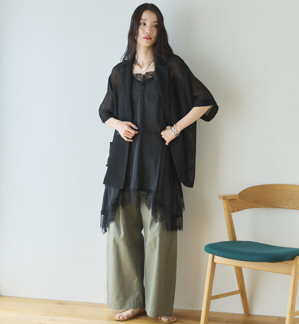 Doux archives「メッシュ半袖ジャケット」|テーラードジャケット|