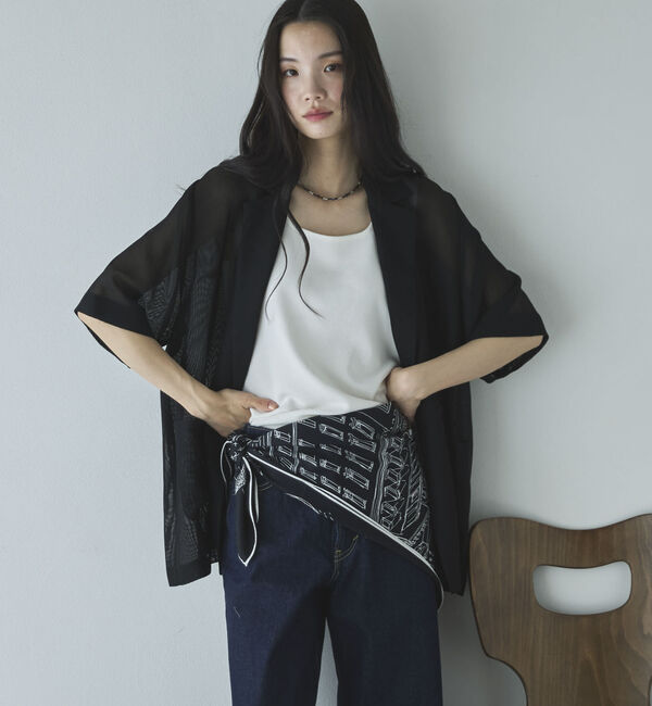 Doux archives「メッシュ半袖ジャケット」|テーラードジャケット|