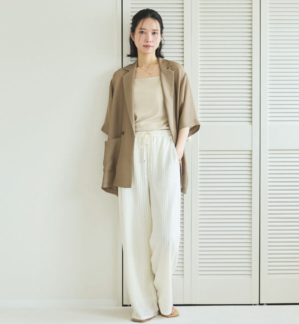 Doux archives「メッシュ半袖ジャケット」|テーラードジャケット|