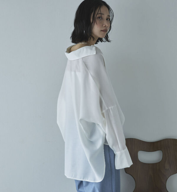 Doux archives「麻調シアースキッパーブラウス」|シャツ・ブラウス|