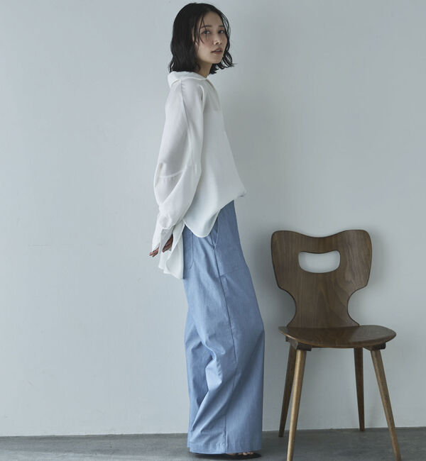 Doux archives「麻調シアースキッパーブラウス」|シャツ・ブラウス|