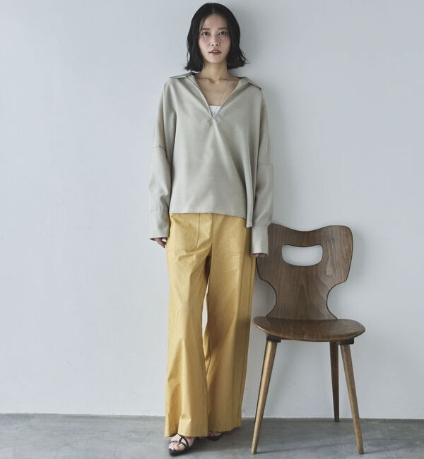 Doux archives「麻調シアースキッパーブラウス」|シャツ・ブラウス|