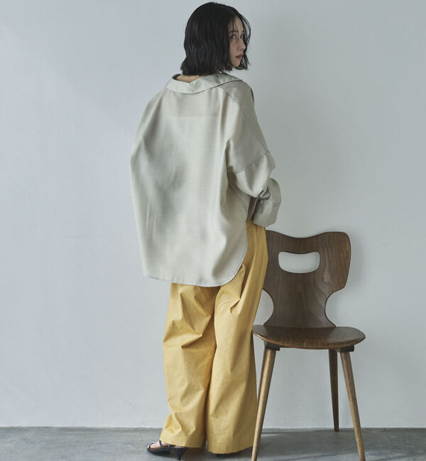 Doux archives「麻調シアースキッパーブラウス」|シャツ・ブラウス|