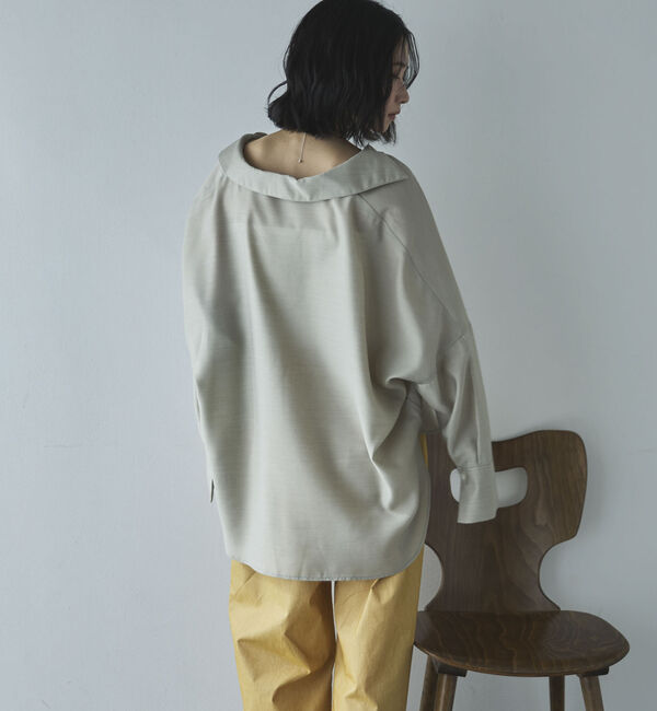 Doux archives「麻調シアースキッパーブラウス」|シャツ・ブラウス|
