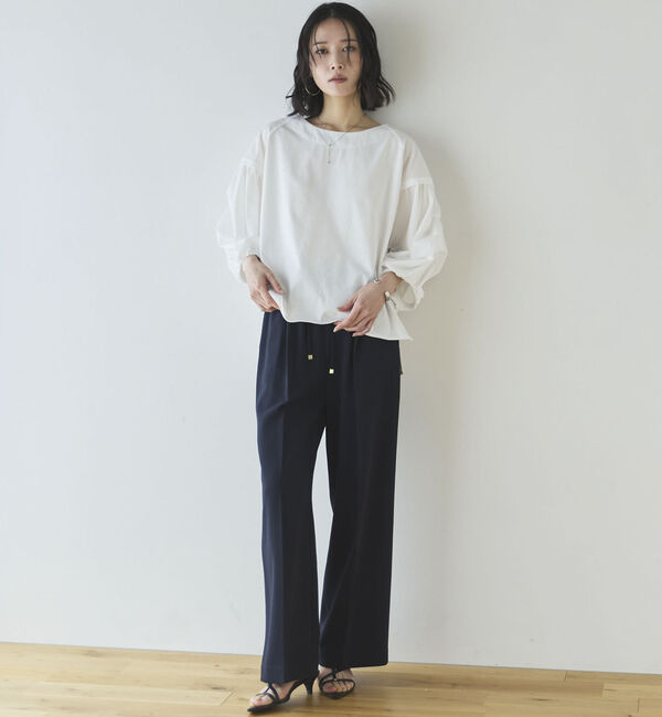 Doux archives「【多機能麻調合繊】センタープレスパンツ」|チノ|