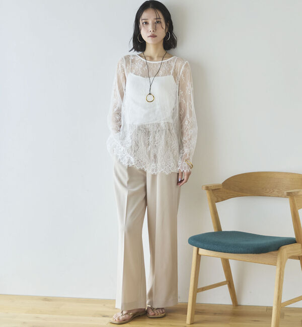 Doux archives「【多機能麻調合繊】センタープレスパンツ」|チノ|