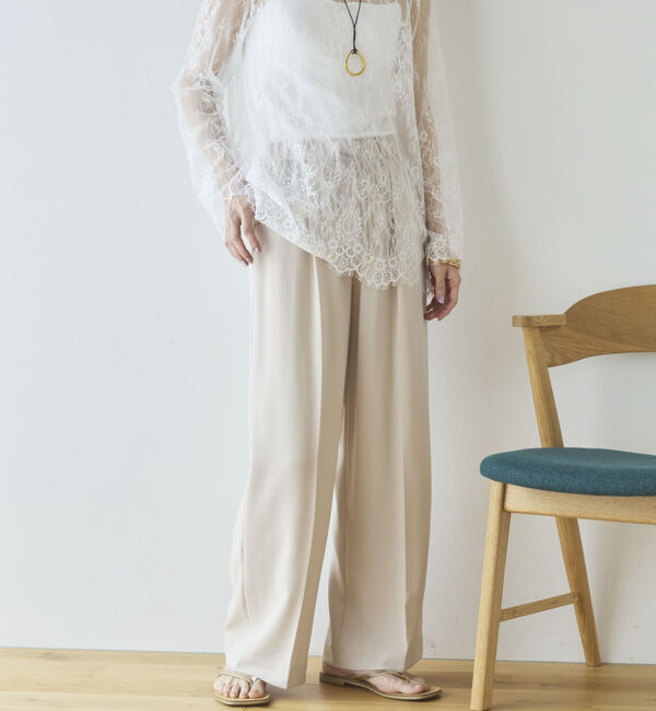 Doux archives「【多機能麻調合繊】センタープレスパンツ」|チノ|