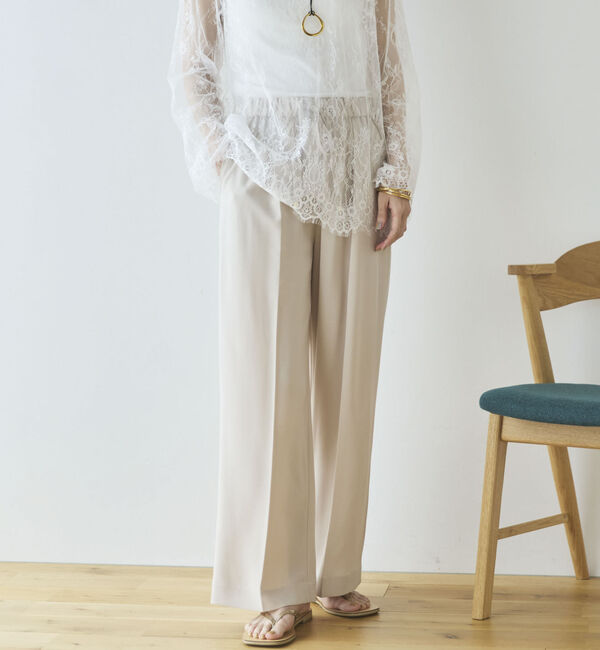 Doux archives「【多機能麻調合繊】センタープレスパンツ」|チノ|