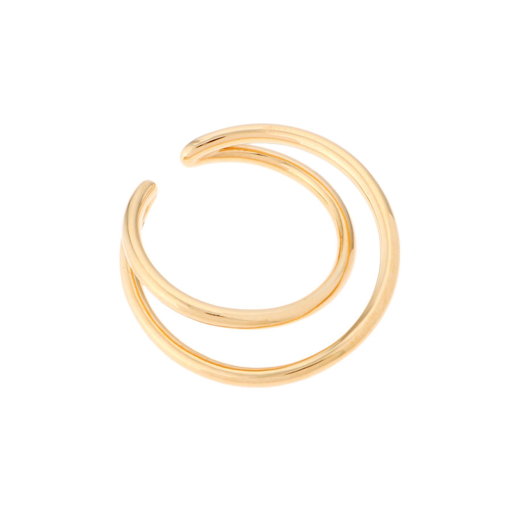 COCOSHNIK「シルバー オーバルクロス イヤーカフ大 GP」|イヤリング|