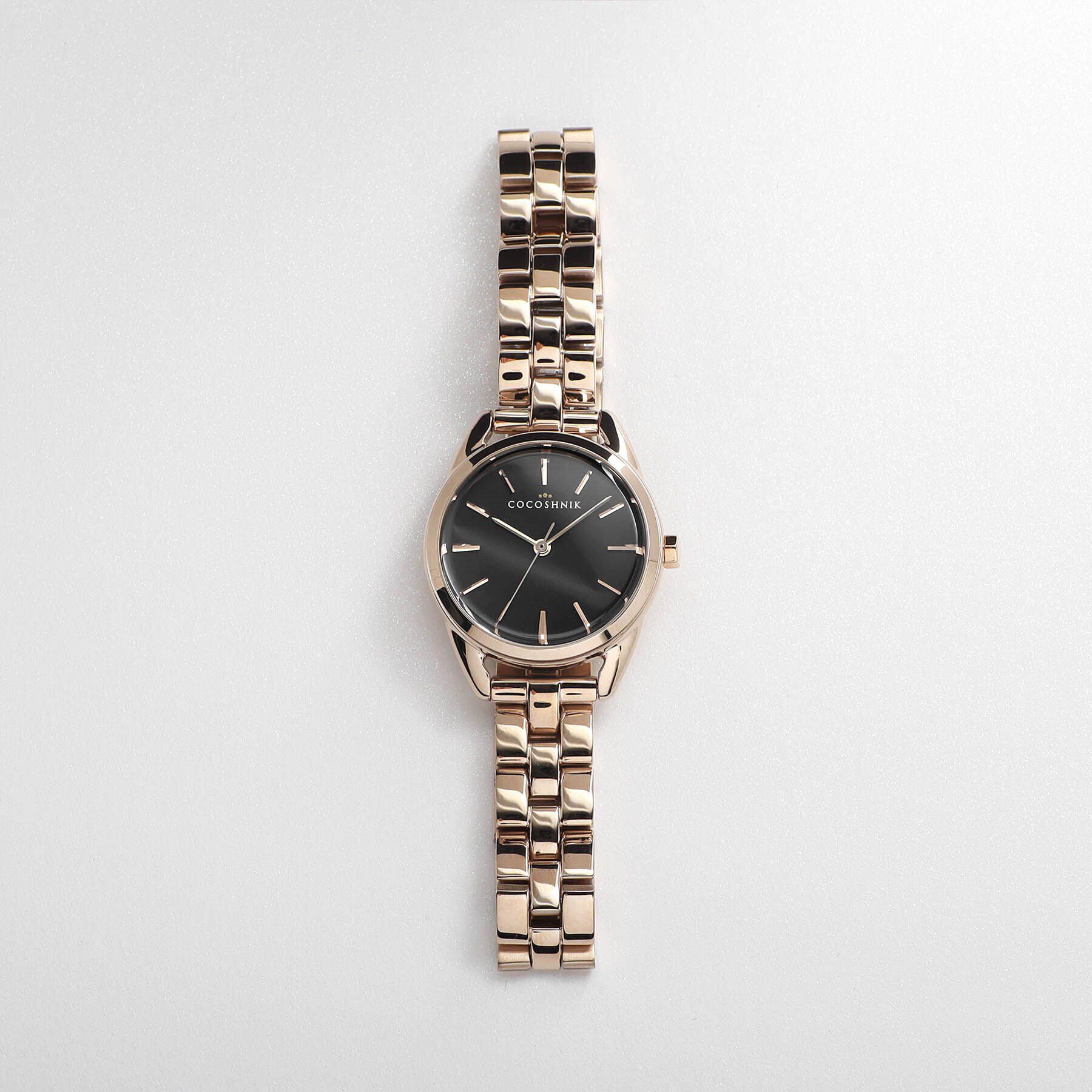 COCOSHNIK「RGラウンド ブレスレットウォッチ（ブラックマット）」|腕時計|