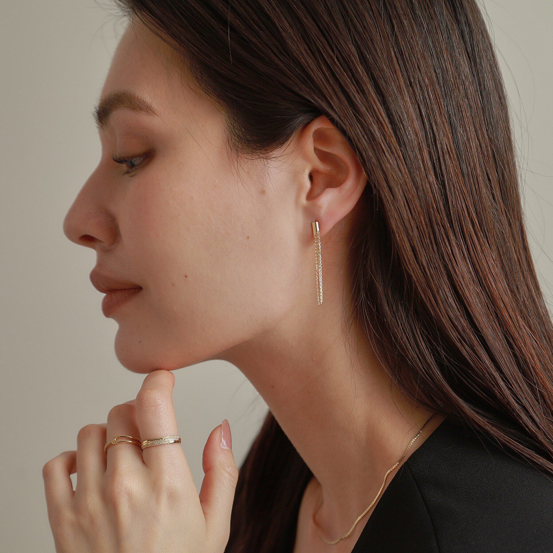 COCOSHNIK「K10ダイヤモンド ハーフノット リング」|リング|