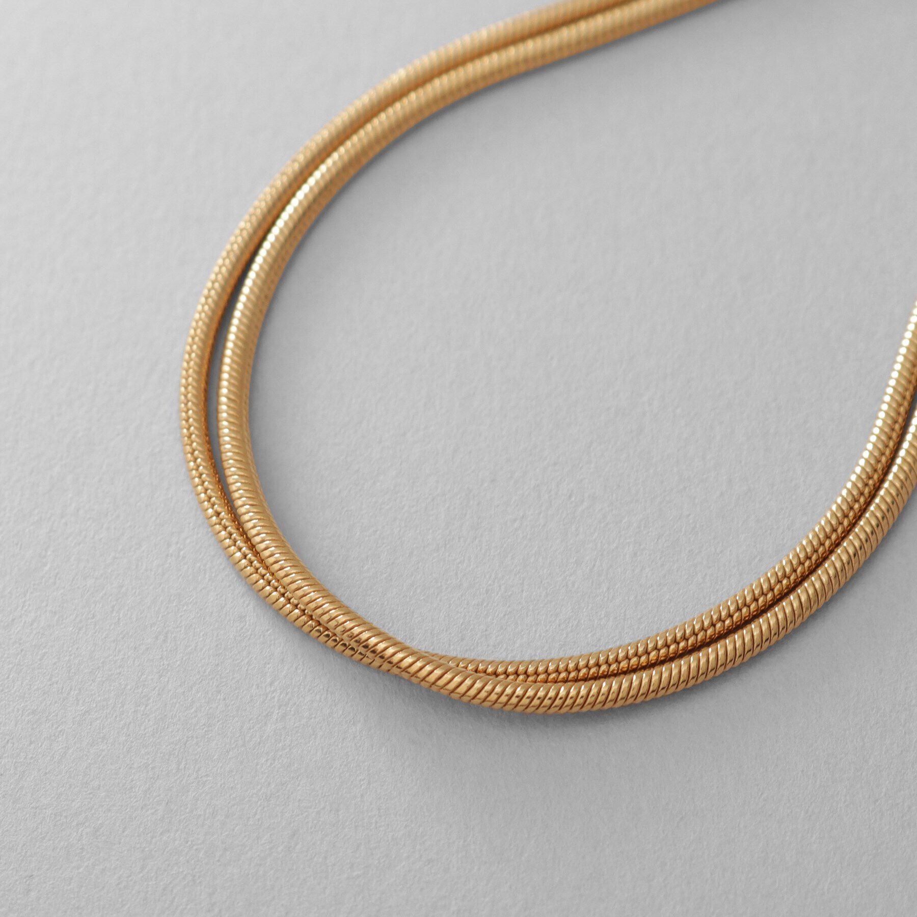 COCOSHNIK ONKITSCH「シルバー スネークチェーン ダブルブレスレット GP」|ブレスレット・バングル|