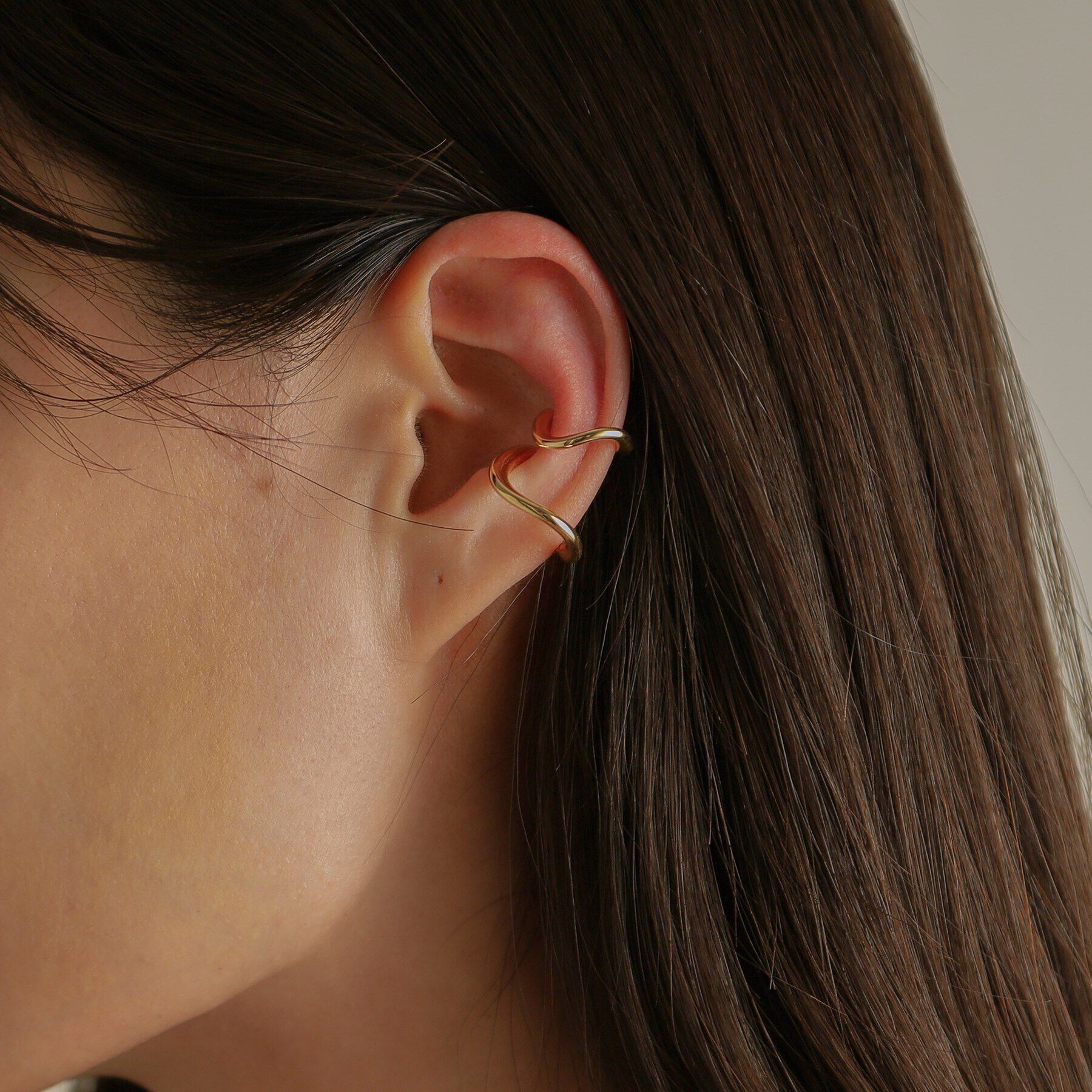 COCOSHNIK「K10Sライン イヤーカフ大」|イヤリング|