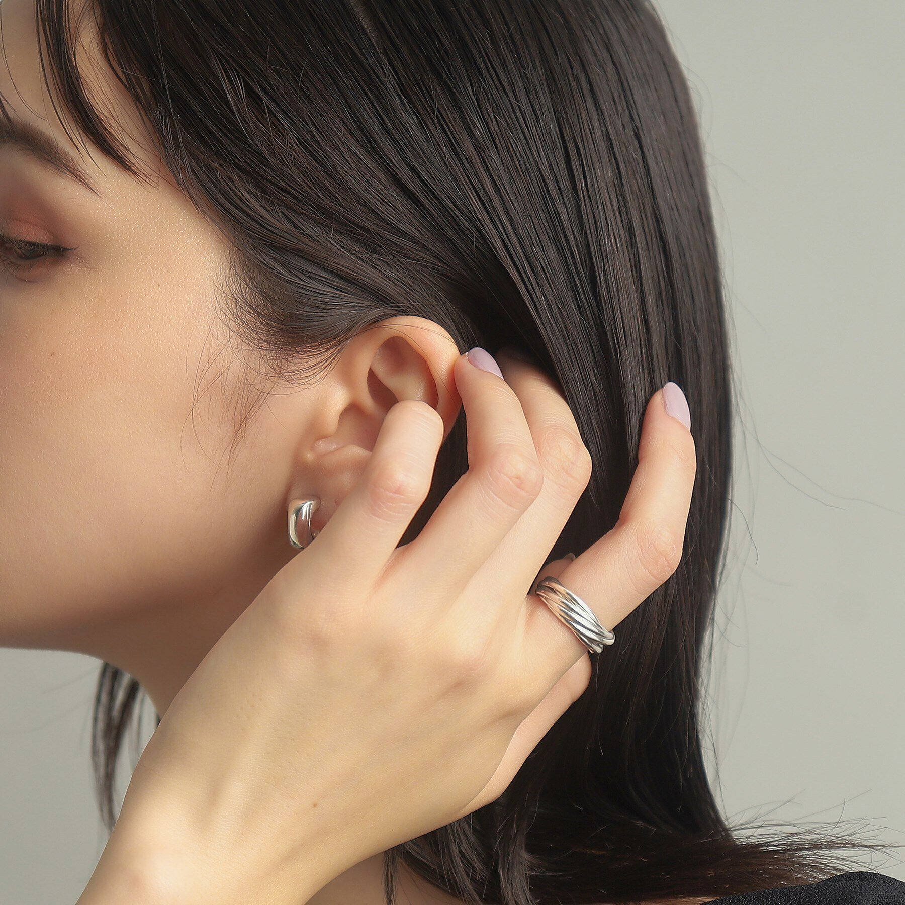 COCOSHNIK ONKITSCH「シルバー バンドリング 8レイヤーズ」|リング|