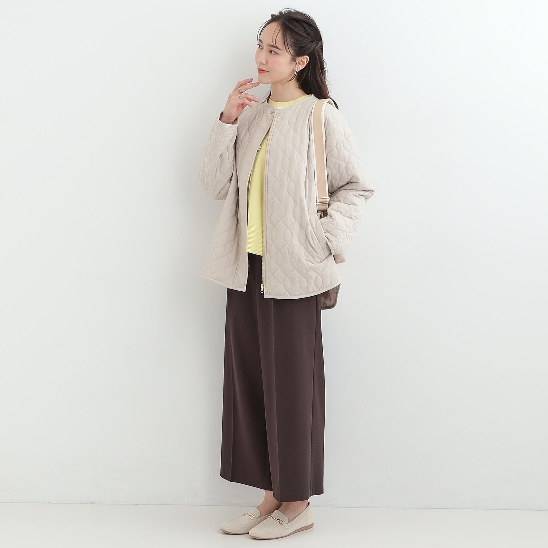 SHOO･LA･RUE「【着丈選べる/S-LL】センタープレスできちんと見え イージーワイドパンツ」|その他|