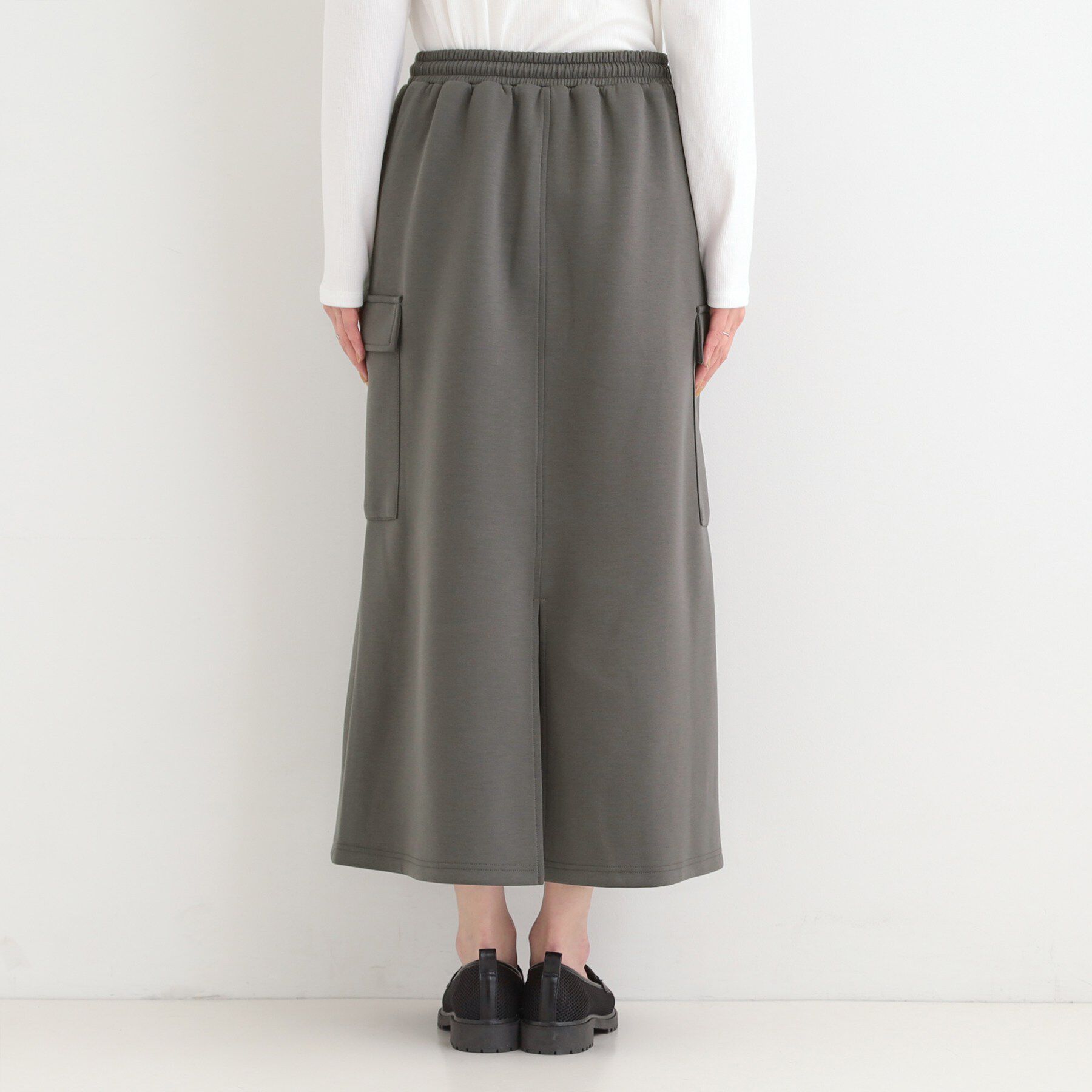 SHOO･LA･RUE「【洗濯機可/S-LL】サイドポケットでこなれ感のある ダンボールカーゴスカート」|スカート|