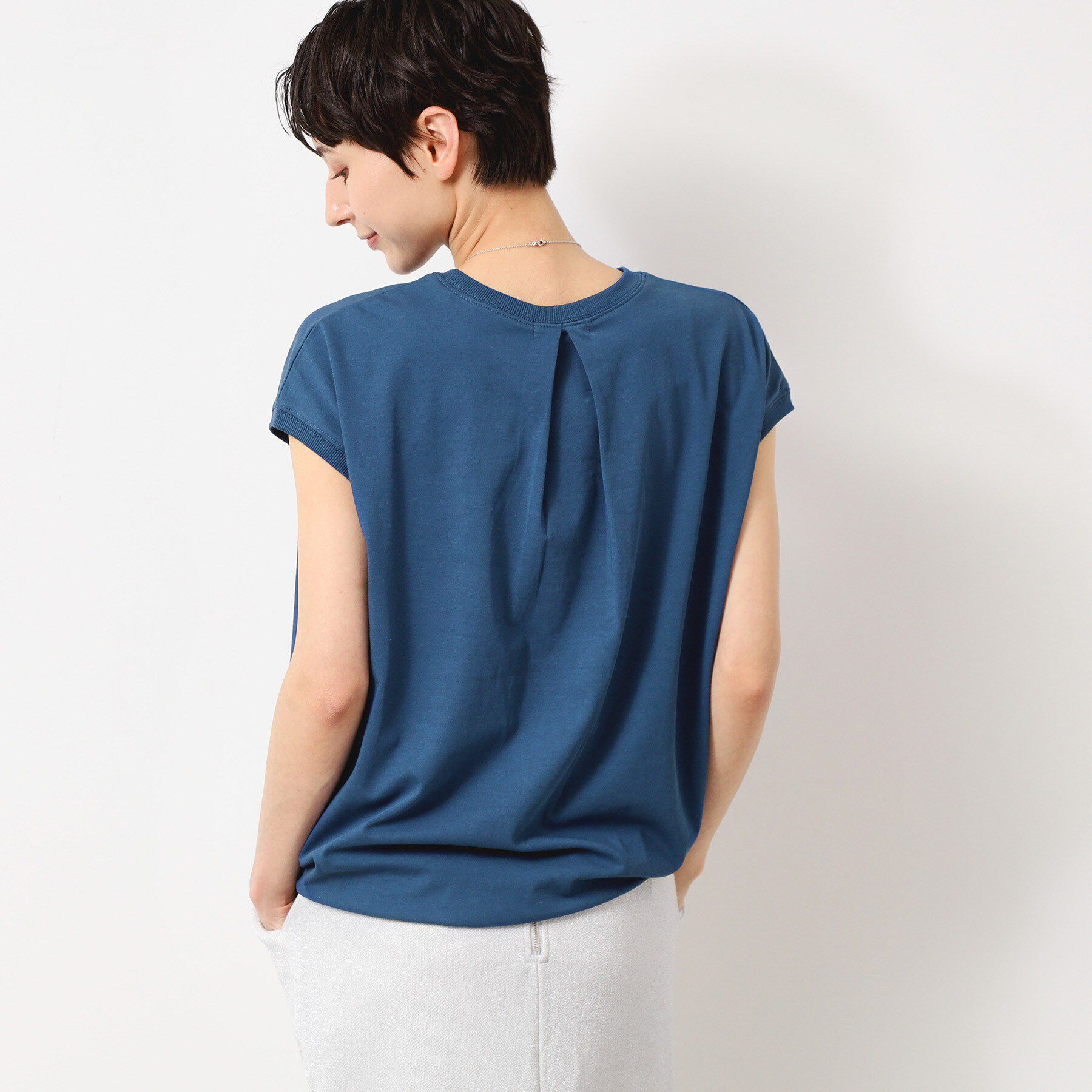 Dessin「【洗える・UV】ドローコード付きフレンチスリーブカットソー」|Tシャツ・カットソー|