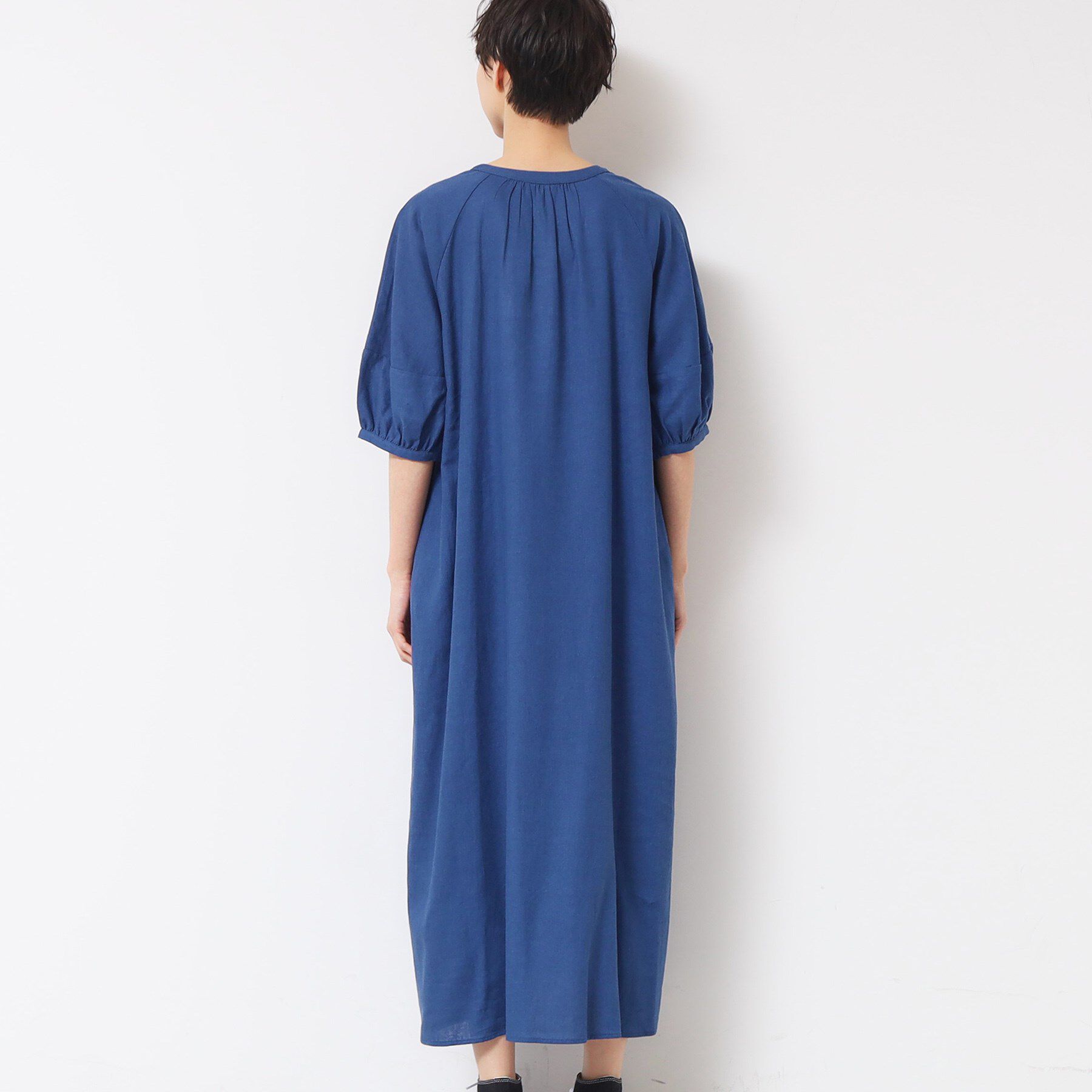 Dessin「【洗える】パフスリーブAラインワンピース（S～L）」|ワンピース|