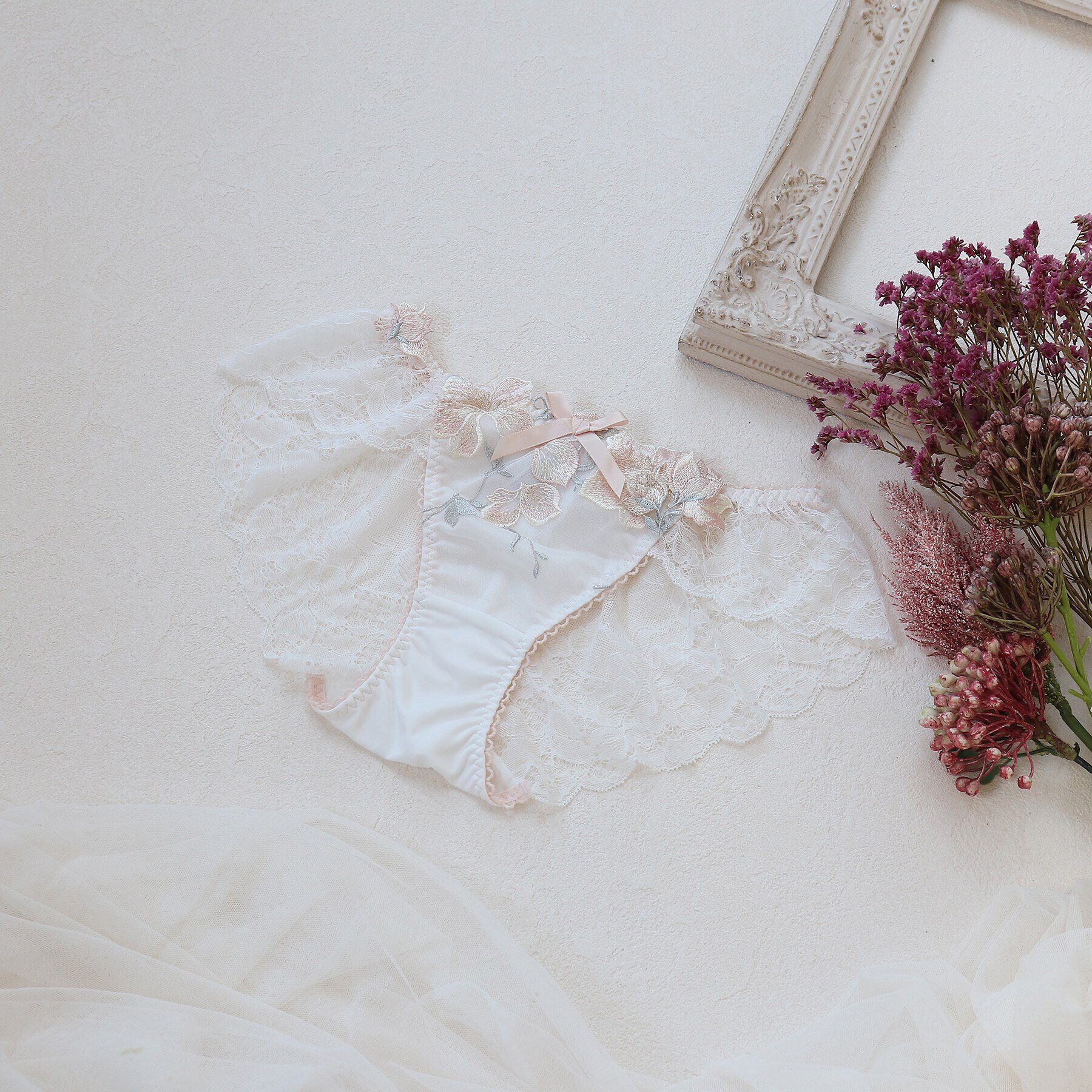 Risa Magli「クレモンス レースショーツ」|インナー|アイボリー(004)