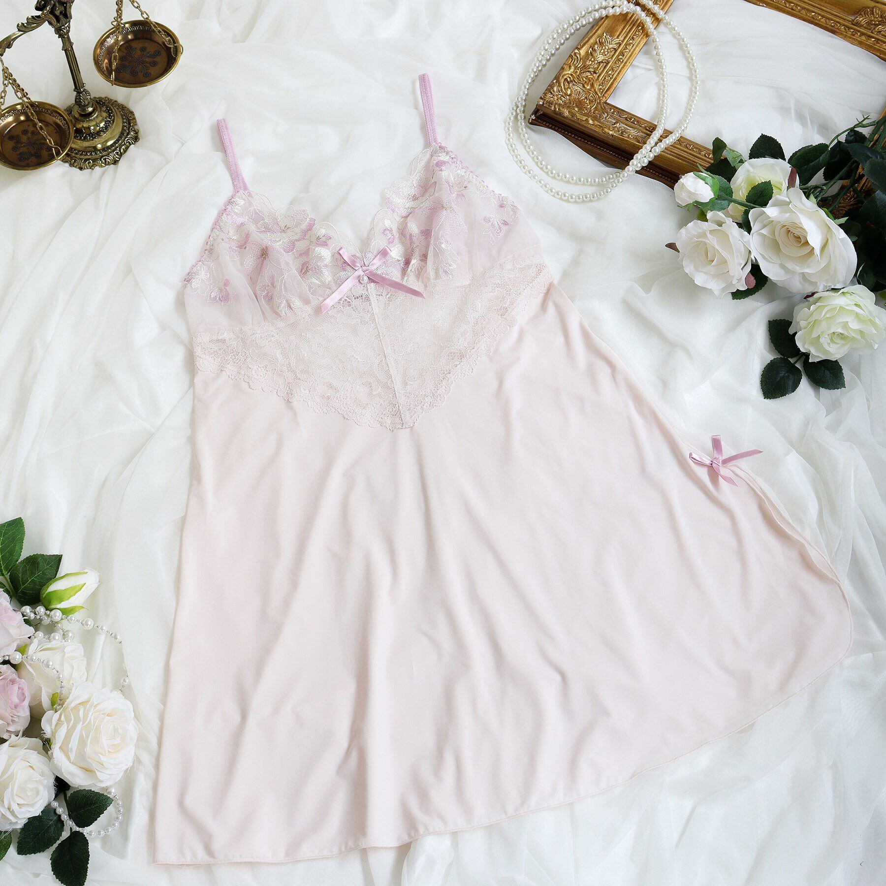 Risa Magli「アルメル スリップ」|キャミソール|ピンク(071)