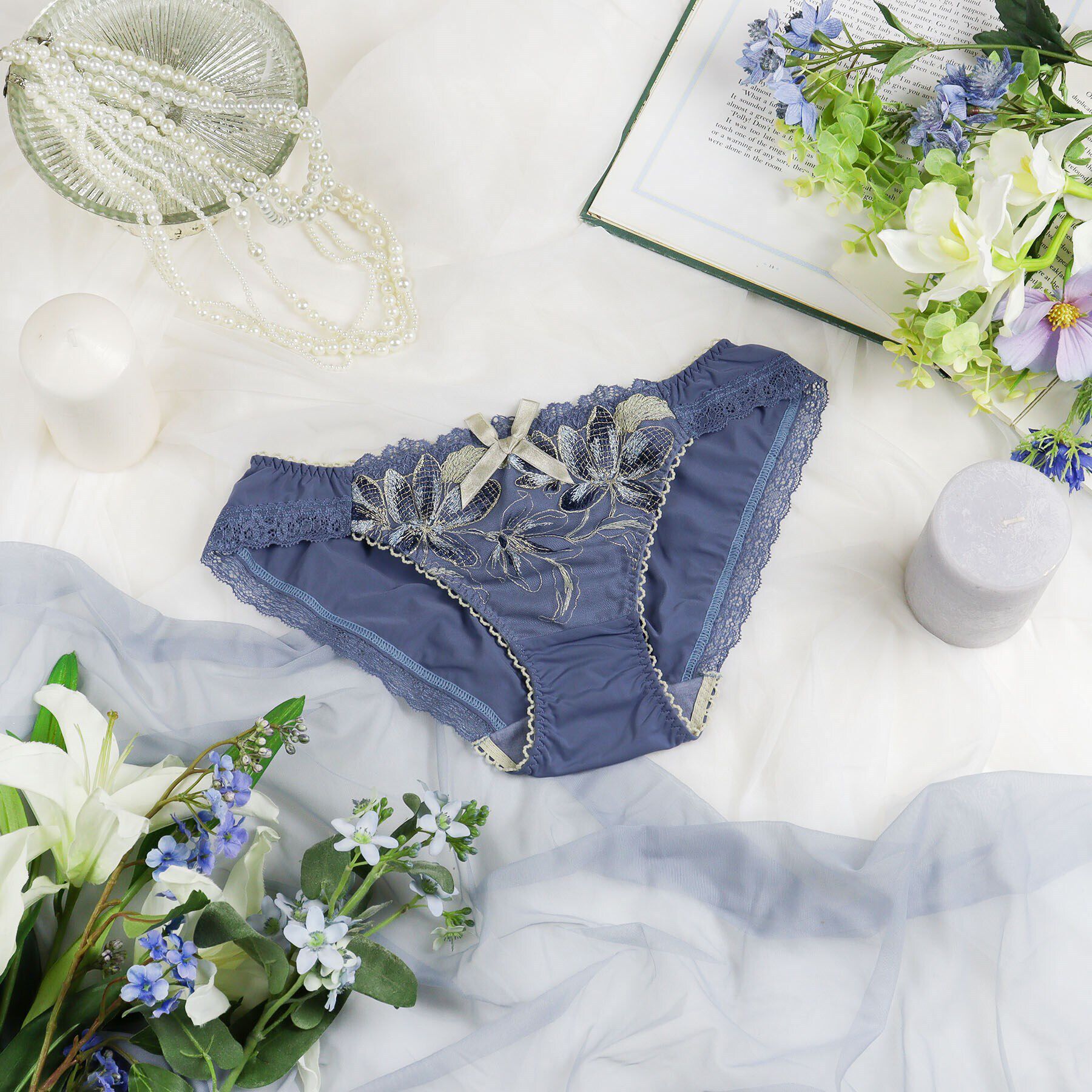 Risa Magli「イレーナ ノーマルショーツ」|インナー|ブルー(092)