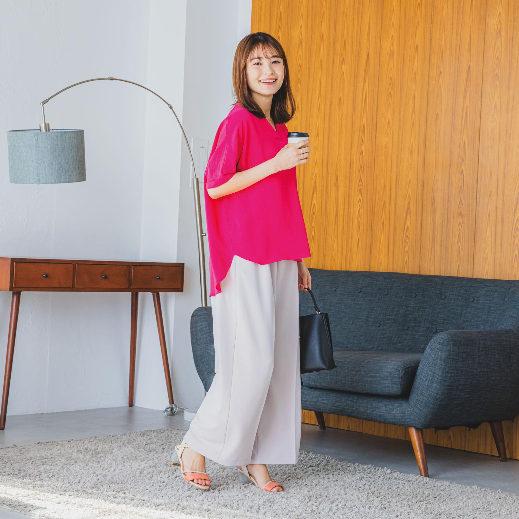 ITS&rsquo;DEMO「【接触冷感／吸水速乾／洗濯機OK】イージーケアスキッパーブラウス＜ラク服シリーズ＞」|シャツ・ブラウス|