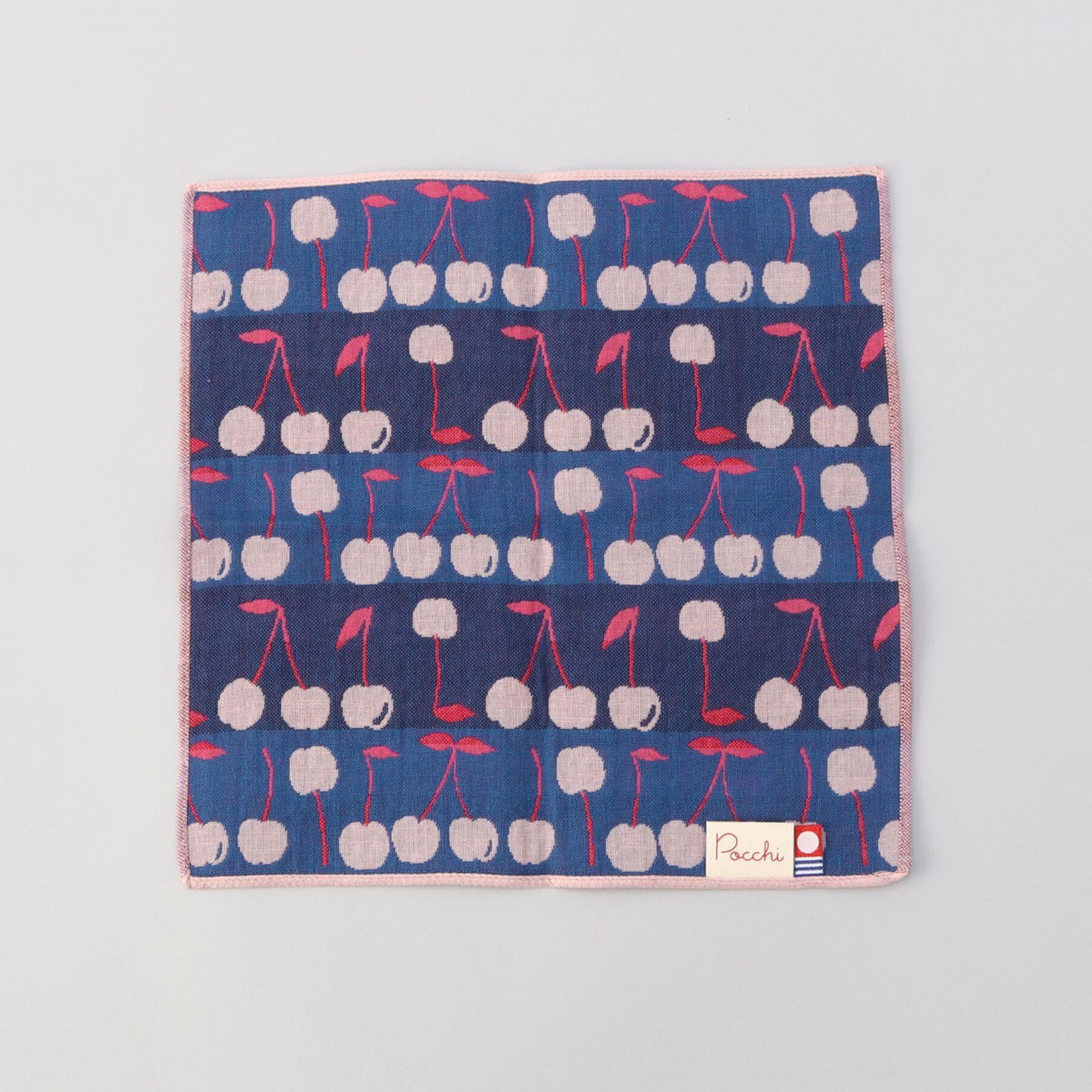 212 KITCHEN STORE「3重ガーゼはんかち さくらんぼ」|ハンカチ|