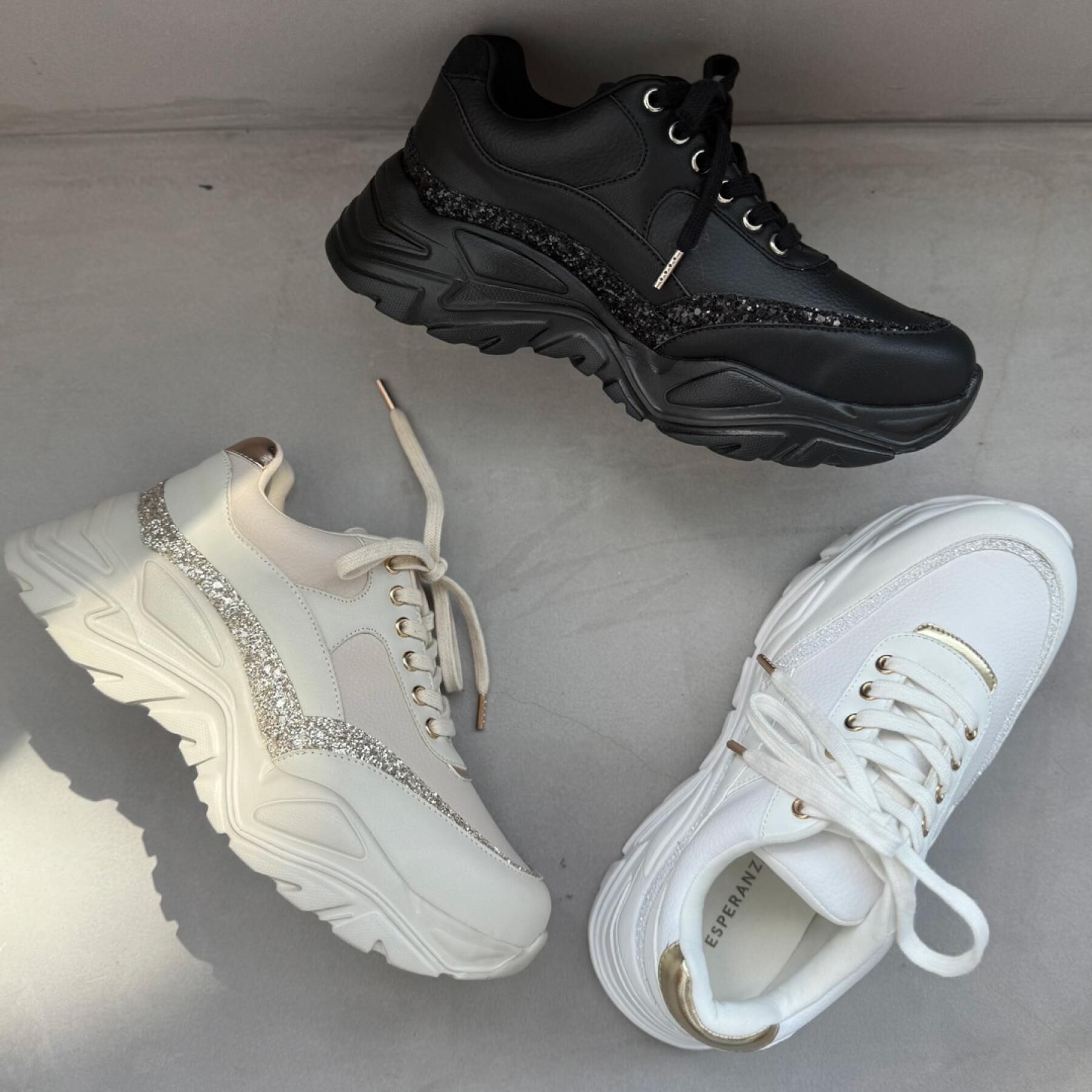 ESPERANZA「グリッターラインスニーカー」|スニーカー|