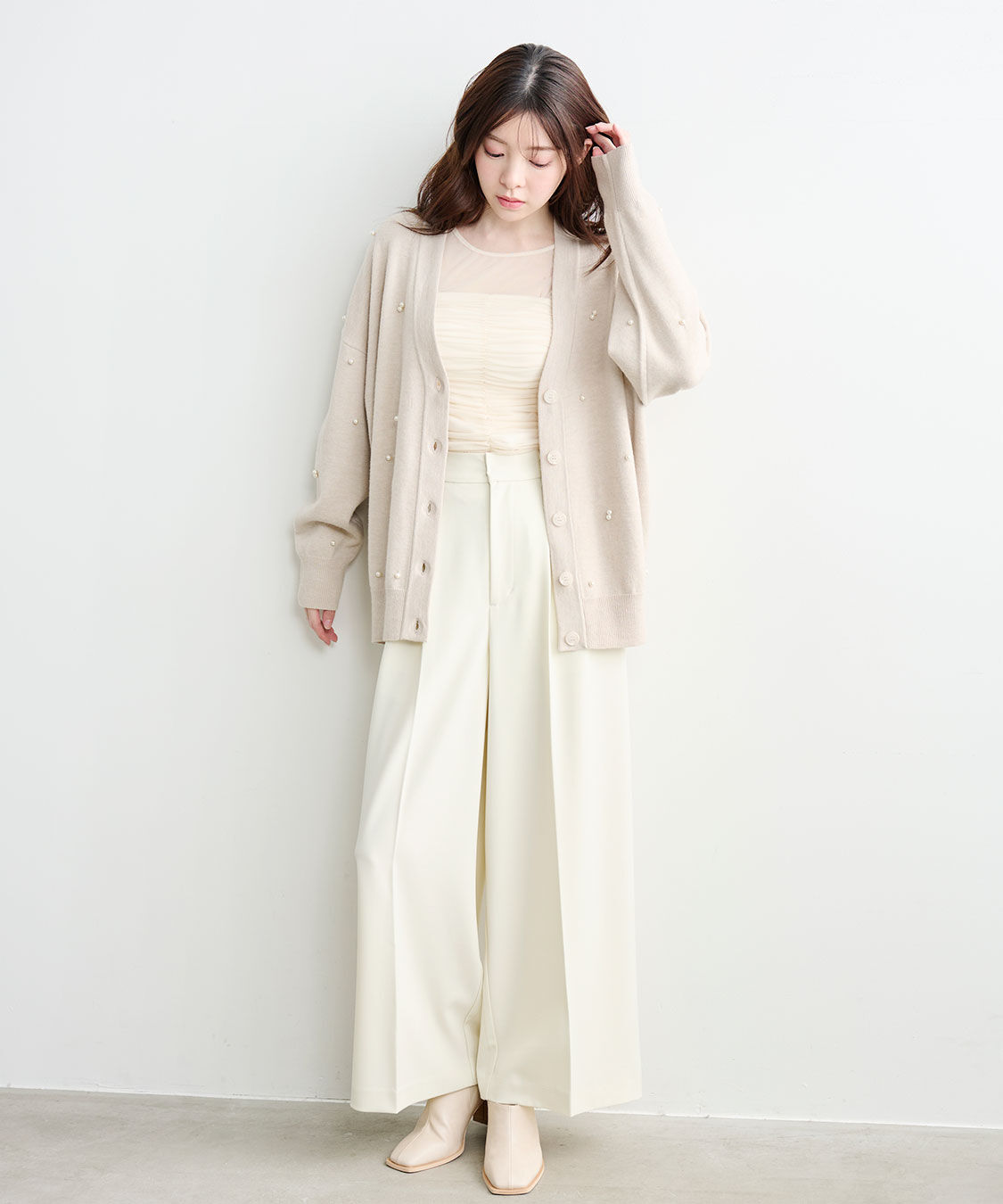 COCO DEAL「ギャザーチュールレイヤードトップス」|シャツ・ブラウス|