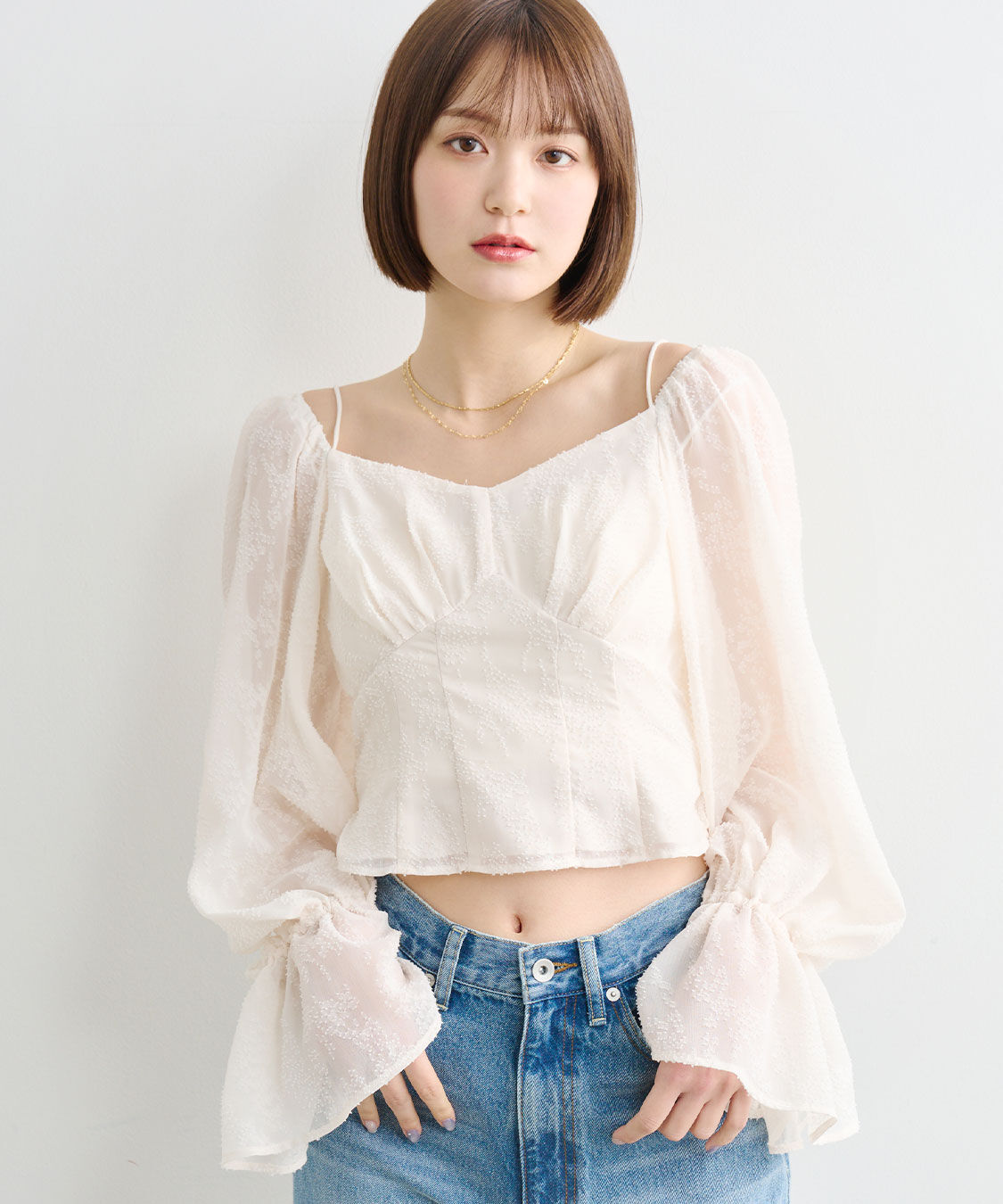 COCO DEAL「ボリュームスリーブコルセットブラウス」|シャツ・ブラウス|